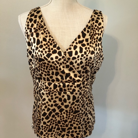 Talbots Tops - Talbots Animal Print Silk Top EUC Size 14
